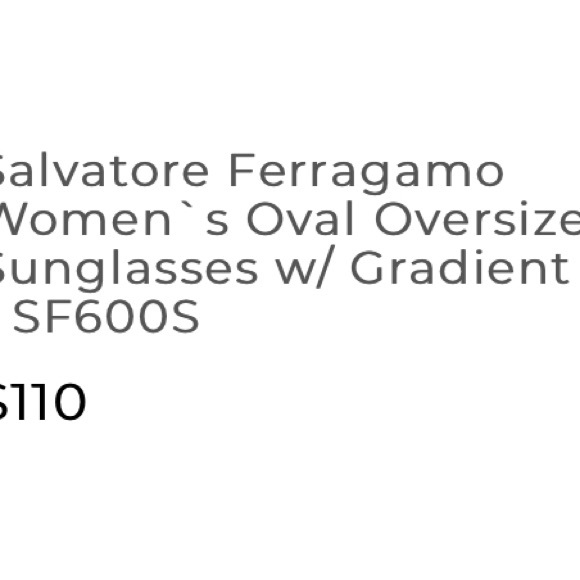 Salvatore Ferragamo SF600s Grey Oval Oversized Sunglasses w/ Gradient Lenses NWT - Picture 10 of 10